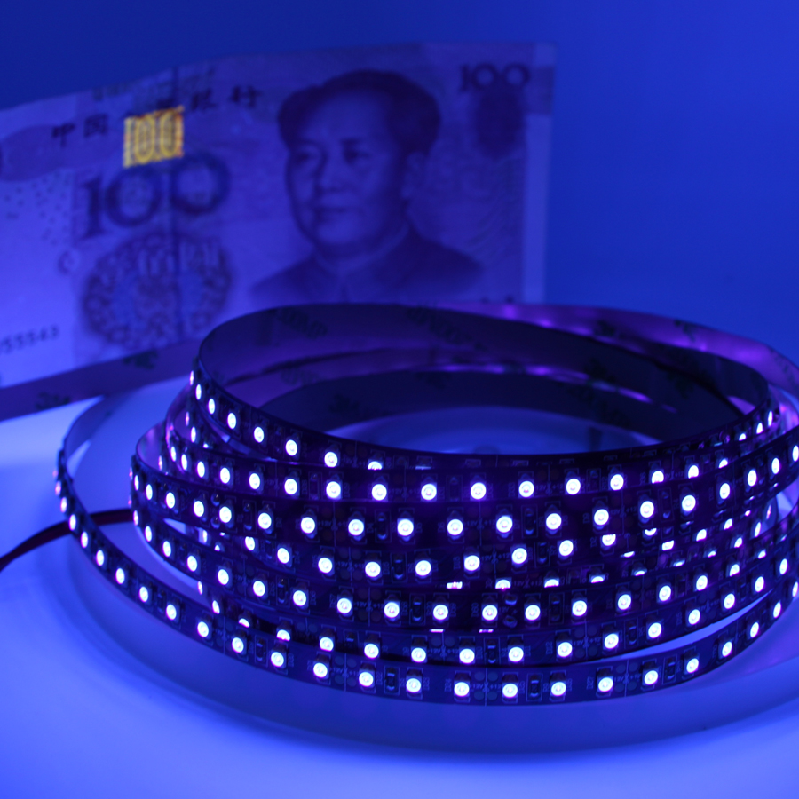 DC12V LED UV Strip 395-405nm U - مراجعة Led Strip Lights وسعره