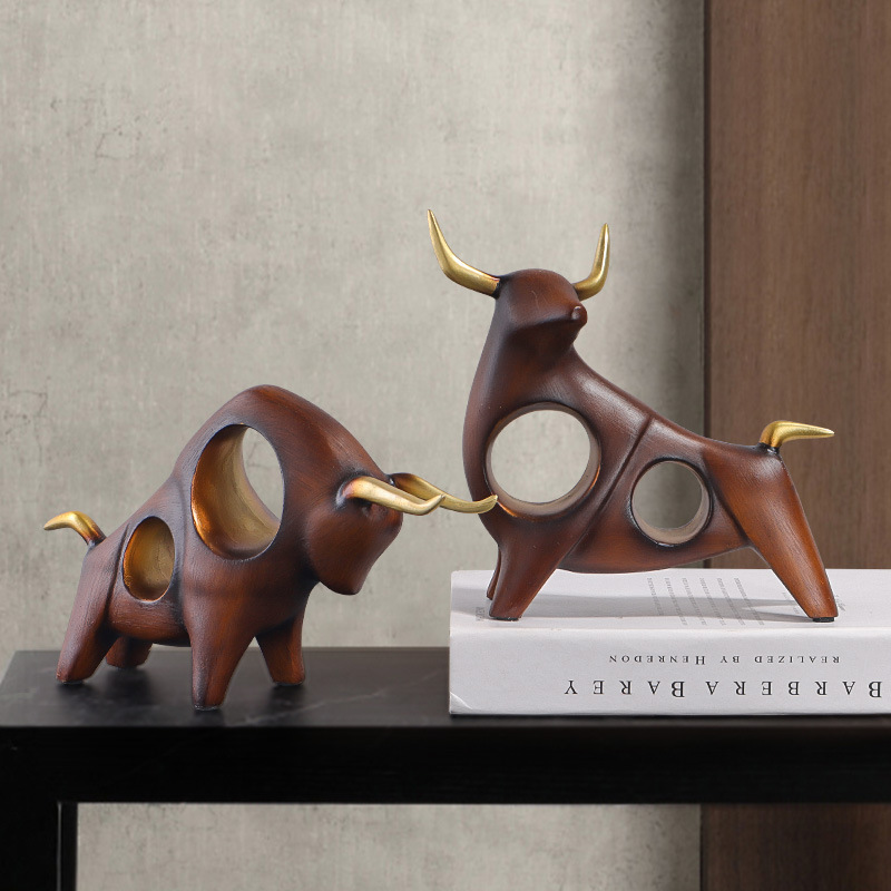 Resin Gold Bull Statue Graffit - مراجعة Abstract Sculpture Resin وسعره