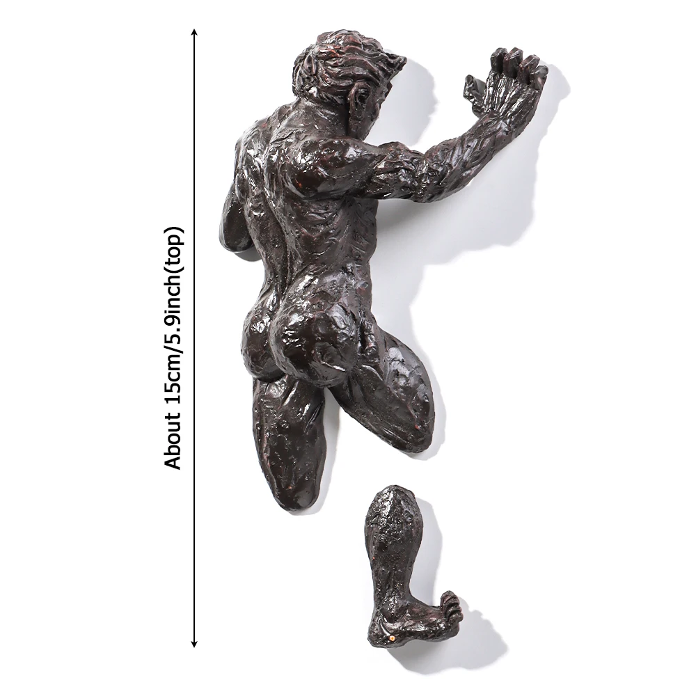 3D Through Wall Figure Sculptu - مراجعة Abstract Sculpture Resin وسعره