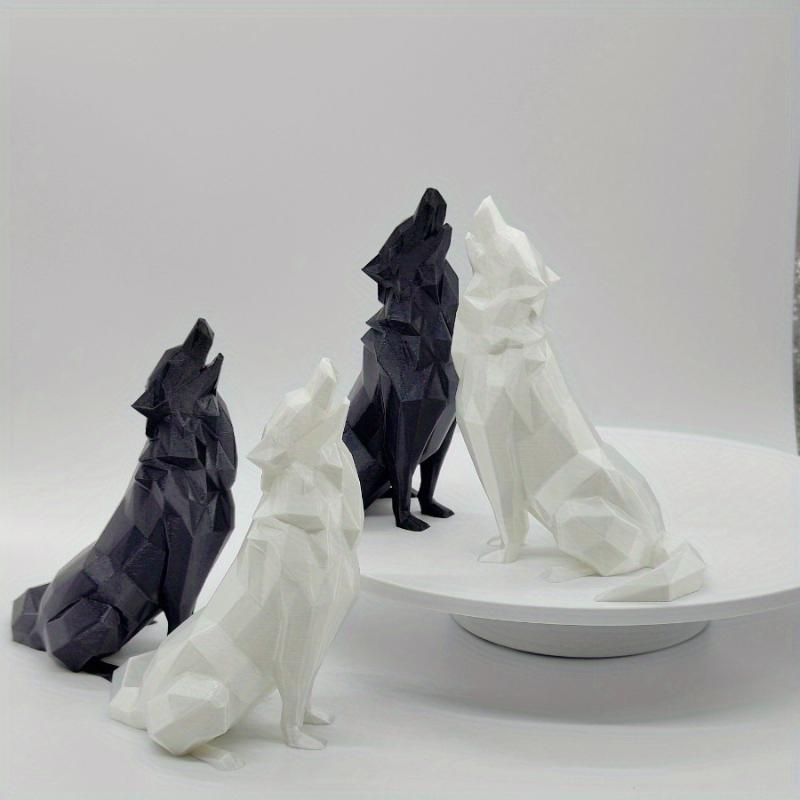 Modern Abstract Geometric Wolf - مراجعة Abstract Sculpture Resin وسعره
