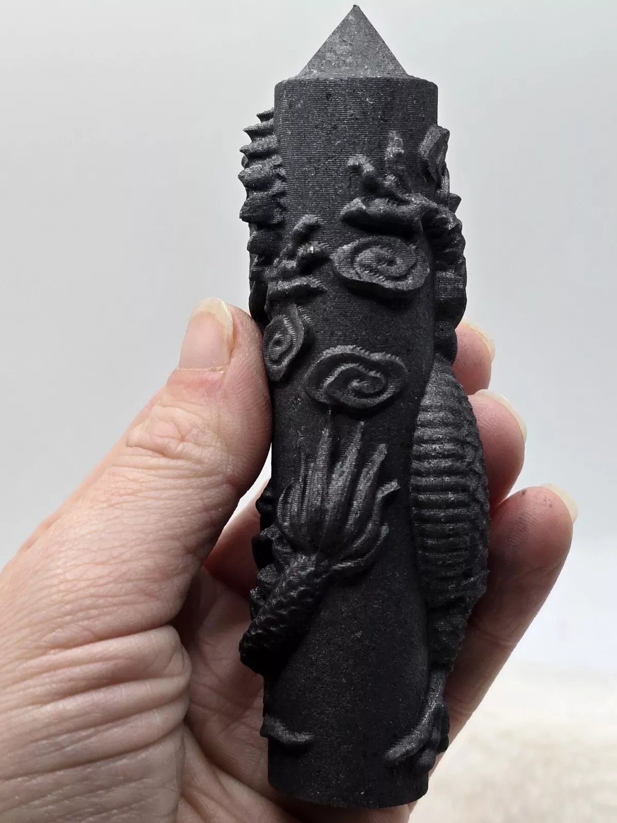1pc Natural Shungite Tower Poi - مراجعة Home Decor Modern Organic وسعره