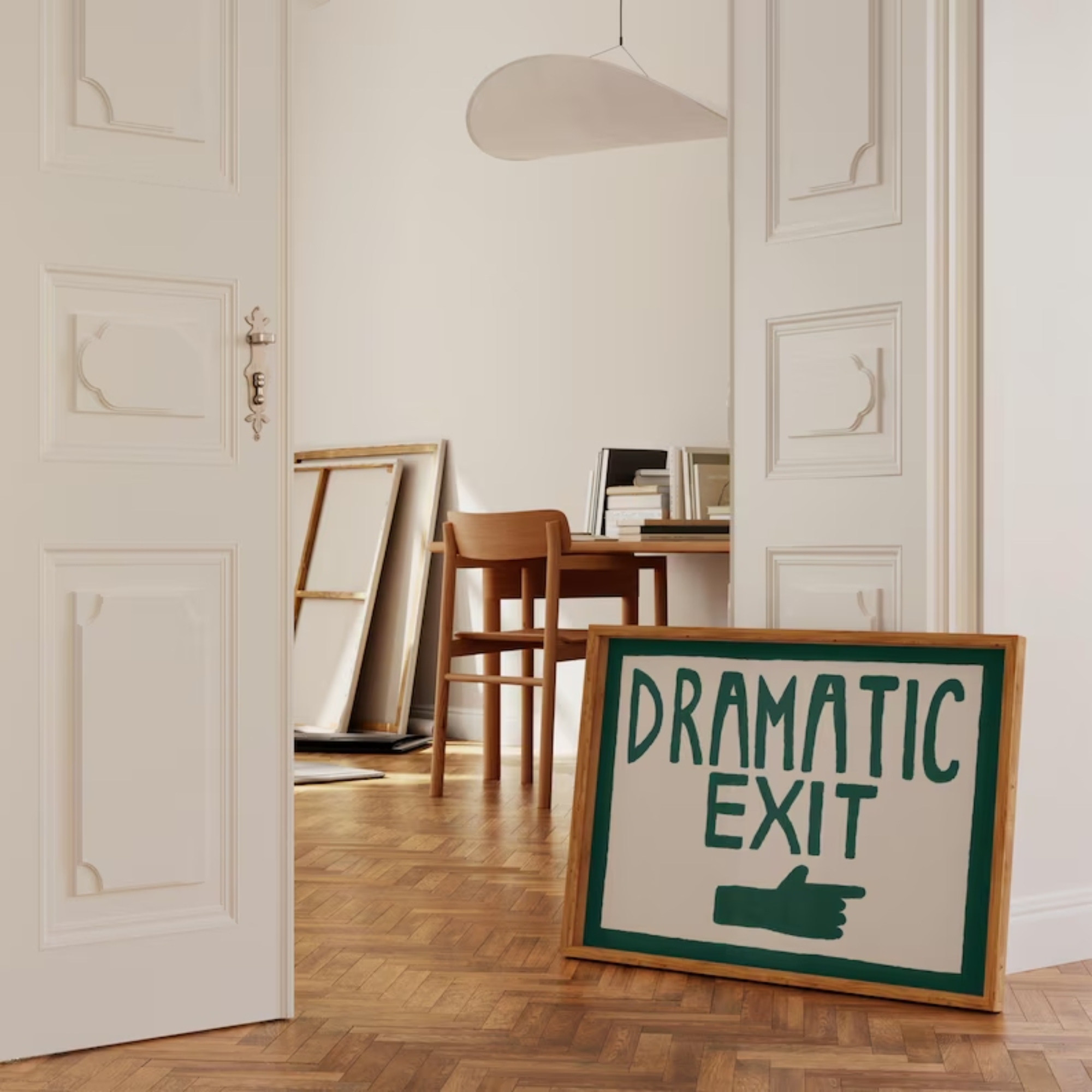Funny Hallway Print Dark Green - مراجعة Home Decor Green وسعره