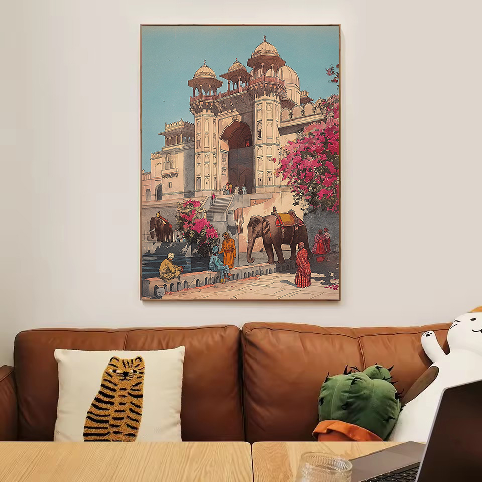 Vintage Ancient India Living B - مراجعة Home Decor Varanasi وسعره