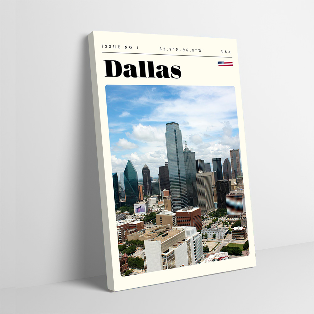 Dallas Texas Travel Printing P - مراجعة Home Decor Dallas وسعره