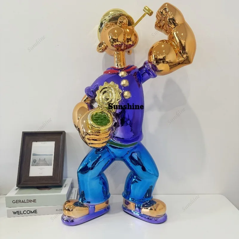 Electroplated Popeye Figurine  - مراجعة Home Decor Modern Organic وسعره