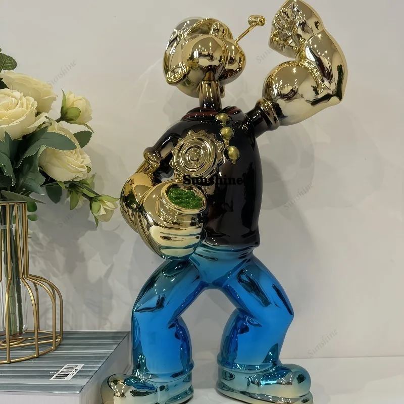 Electroplated Popeye Figurine  - مراجعة Home Decor Modern Organic وسعره