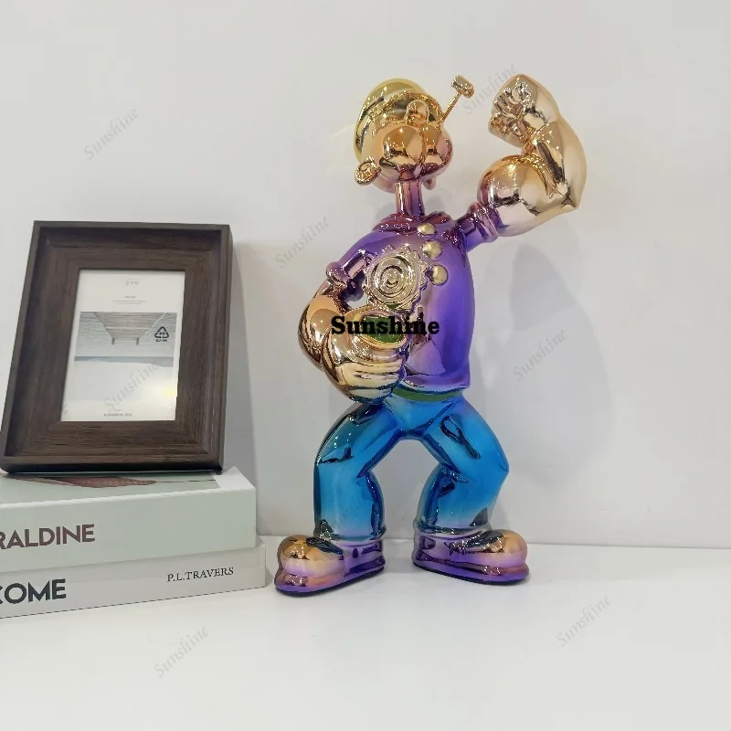 Electroplated Popeye Figurine  - مراجعة Home Decor Modern Organic وسعره