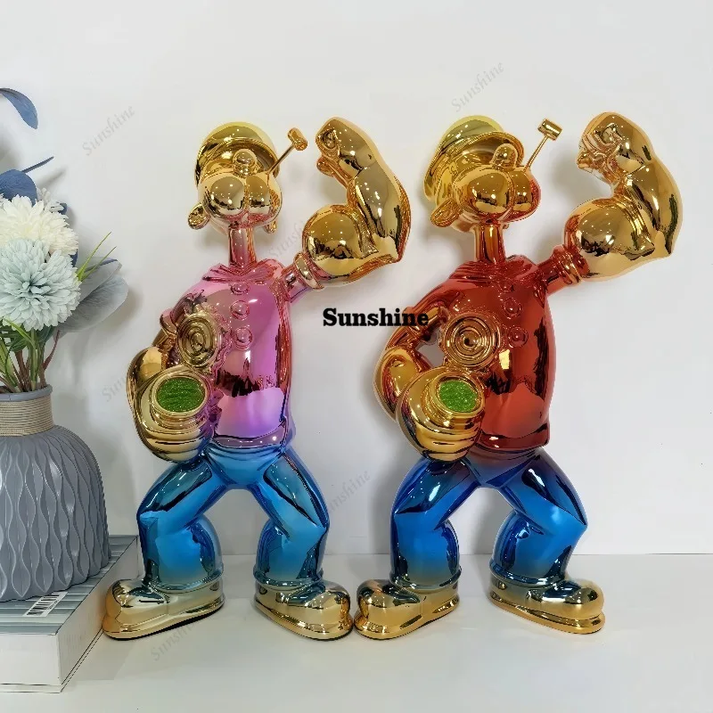 Electroplated Popeye Figurine  - مراجعة Home Decor Modern Organic وسعره