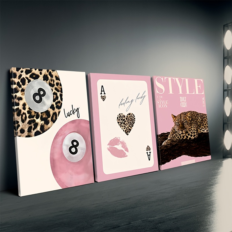 3pcs Leopard Cheetah Canvas Wa - مراجعة Home Decor Brand وسعره