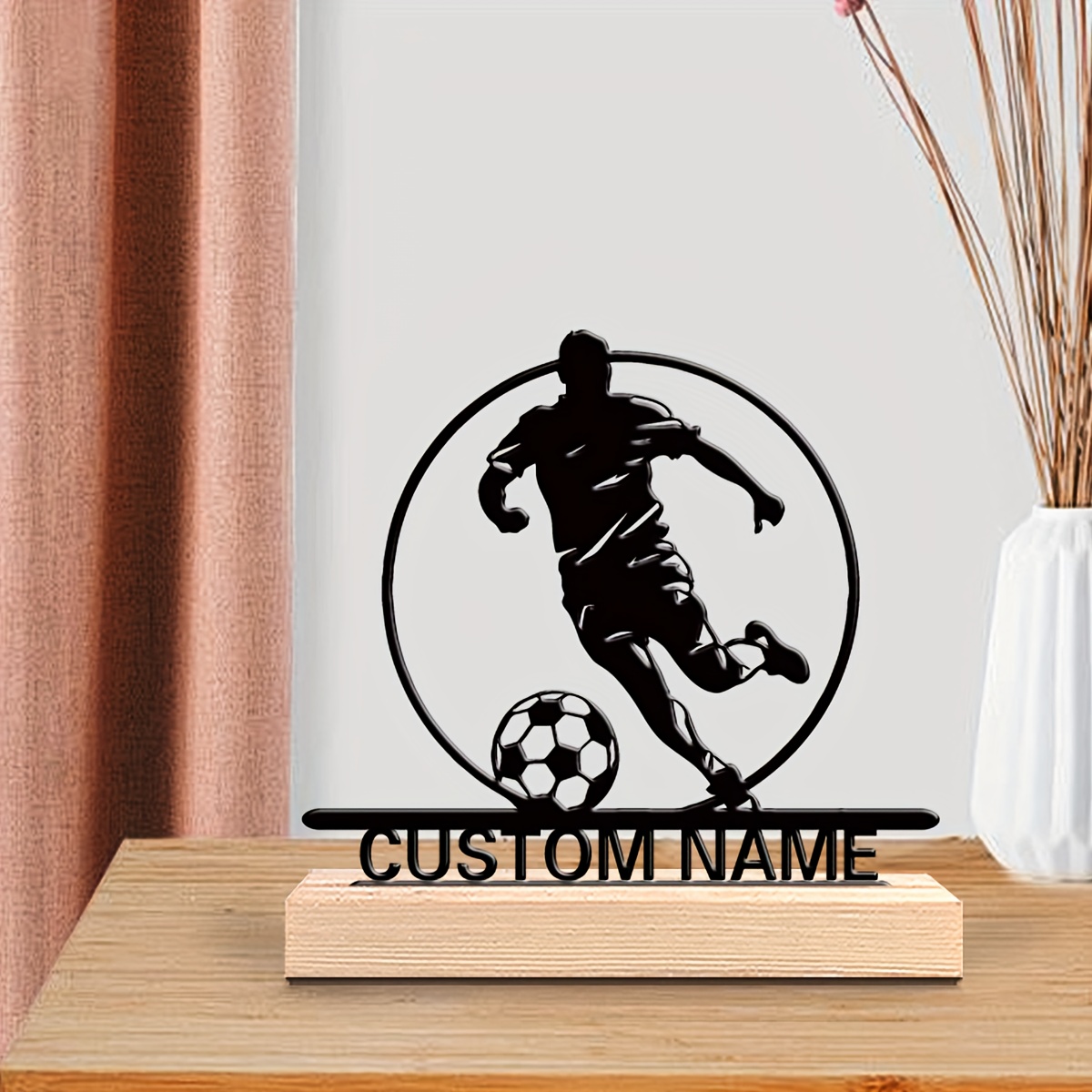 Custom Soccer Player Metal Sta - مراجعة Home Decor Mod وسعره