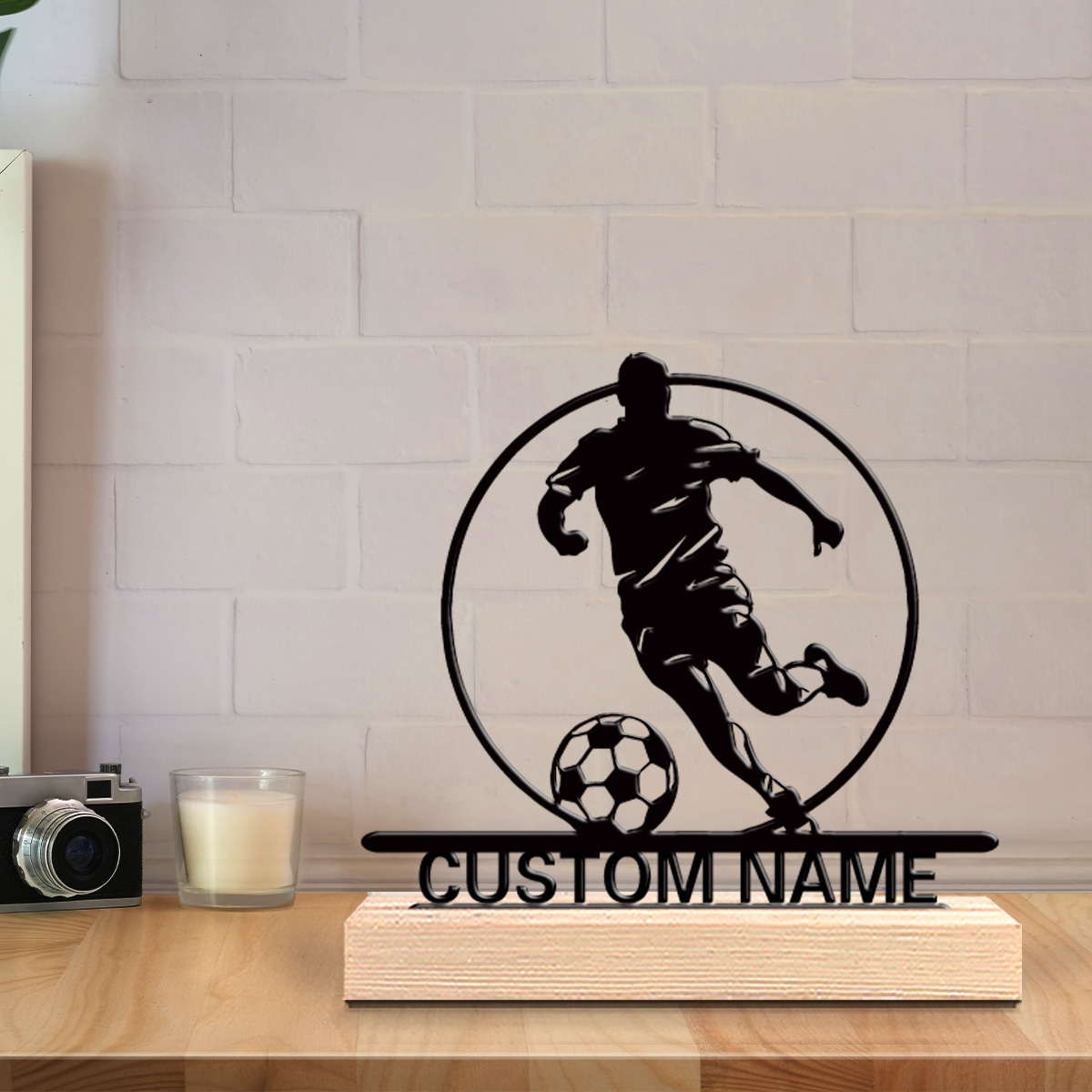 Custom Soccer Player Metal Sta - مراجعة Home Decor Mod وسعره