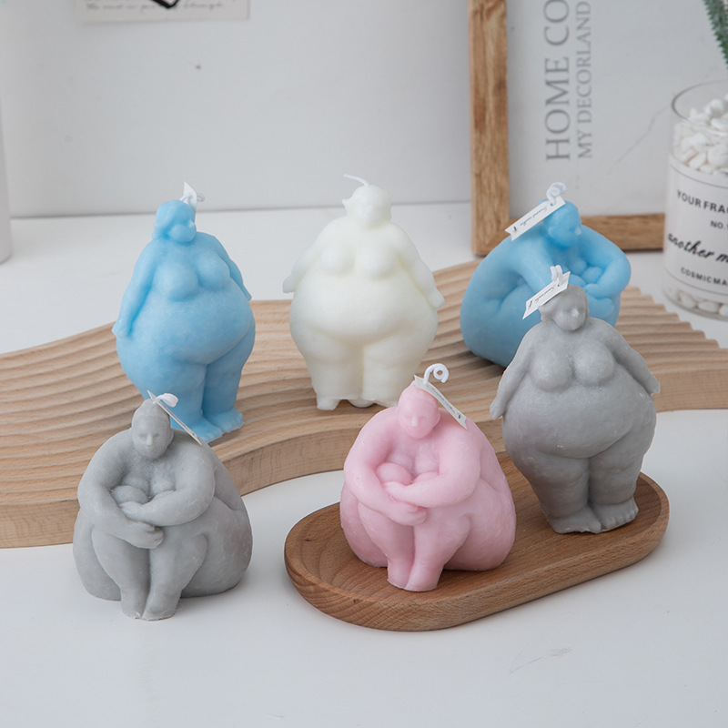 3D Fat Woman/man Portrait Cand - مراجعة Abstract Sculpture Resin وسعره