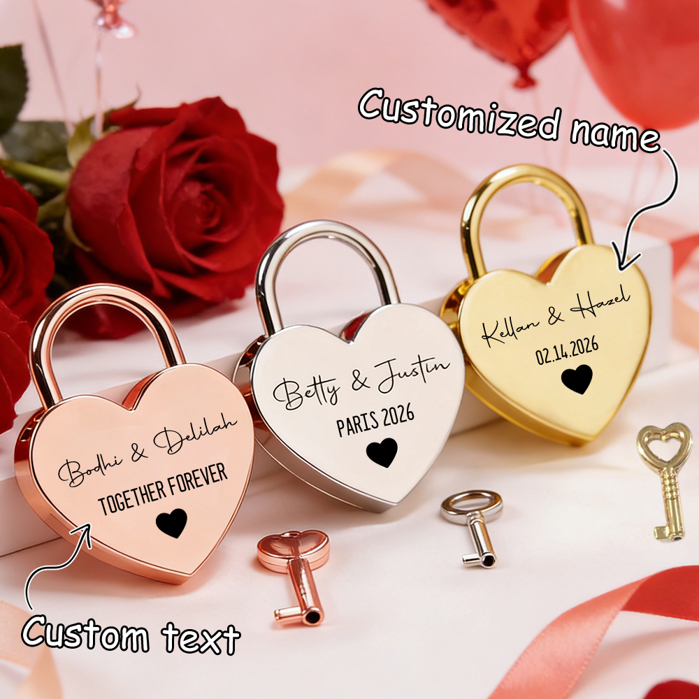 Custom Name Heart-Shaped Padlo - مراجعة Home Decor Com وسعره