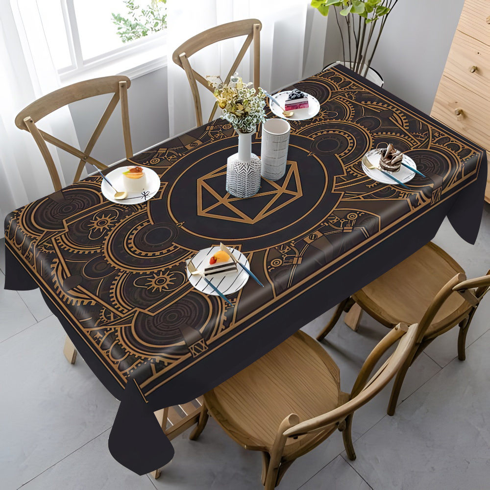 Steampunk Black Golden Gear Pa - مراجعة Home Decor Room وسعره