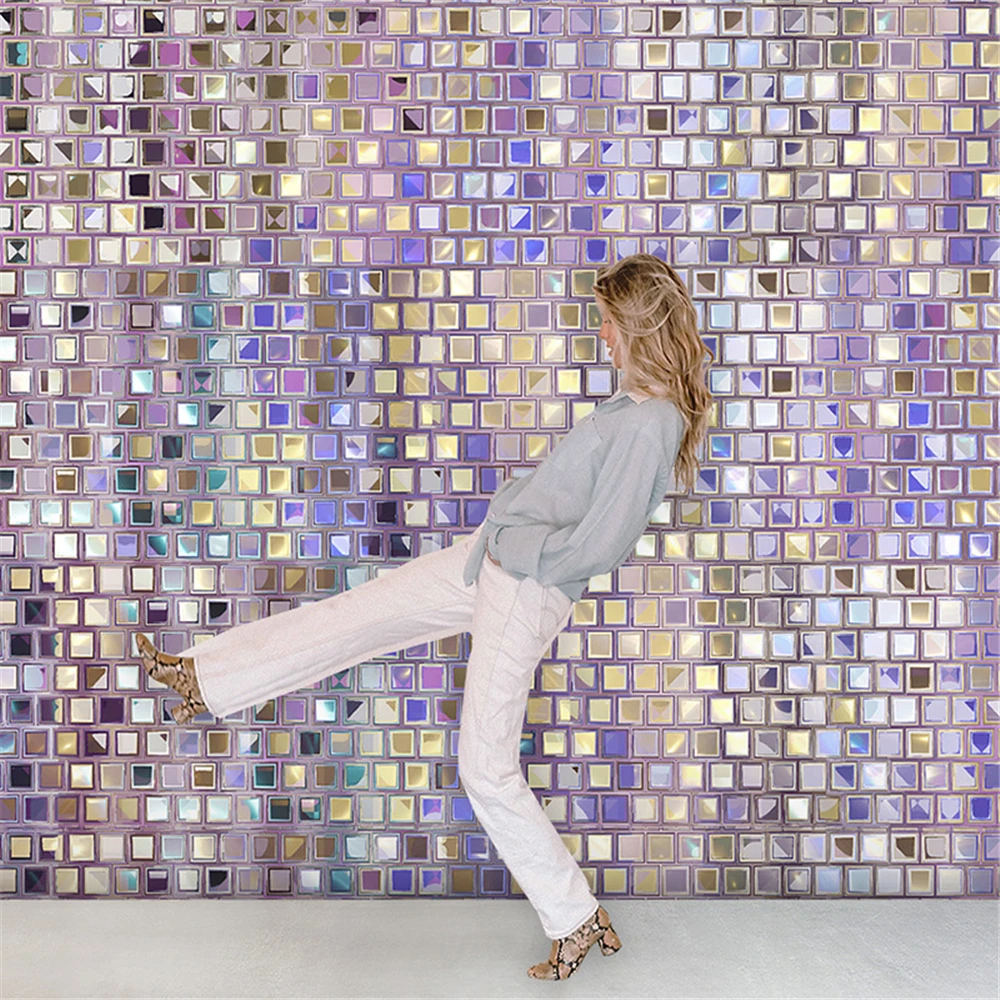 Custom Colored mosaic wallpape - مراجعة Home Decor Online Shopping وسعره