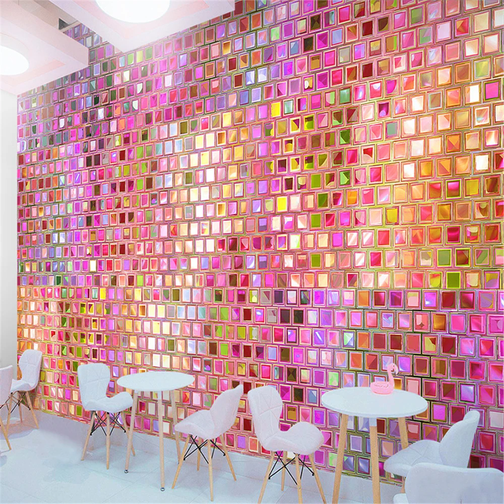 Custom Colored mosaic wallpape - مراجعة Home Decor Online Shopping وسعره