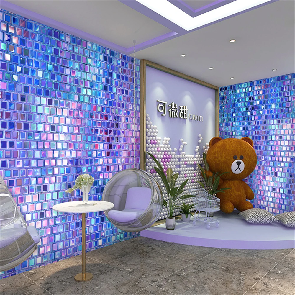 Custom Colored mosaic wallpape - مراجعة Home Decor Online Shopping وسعره