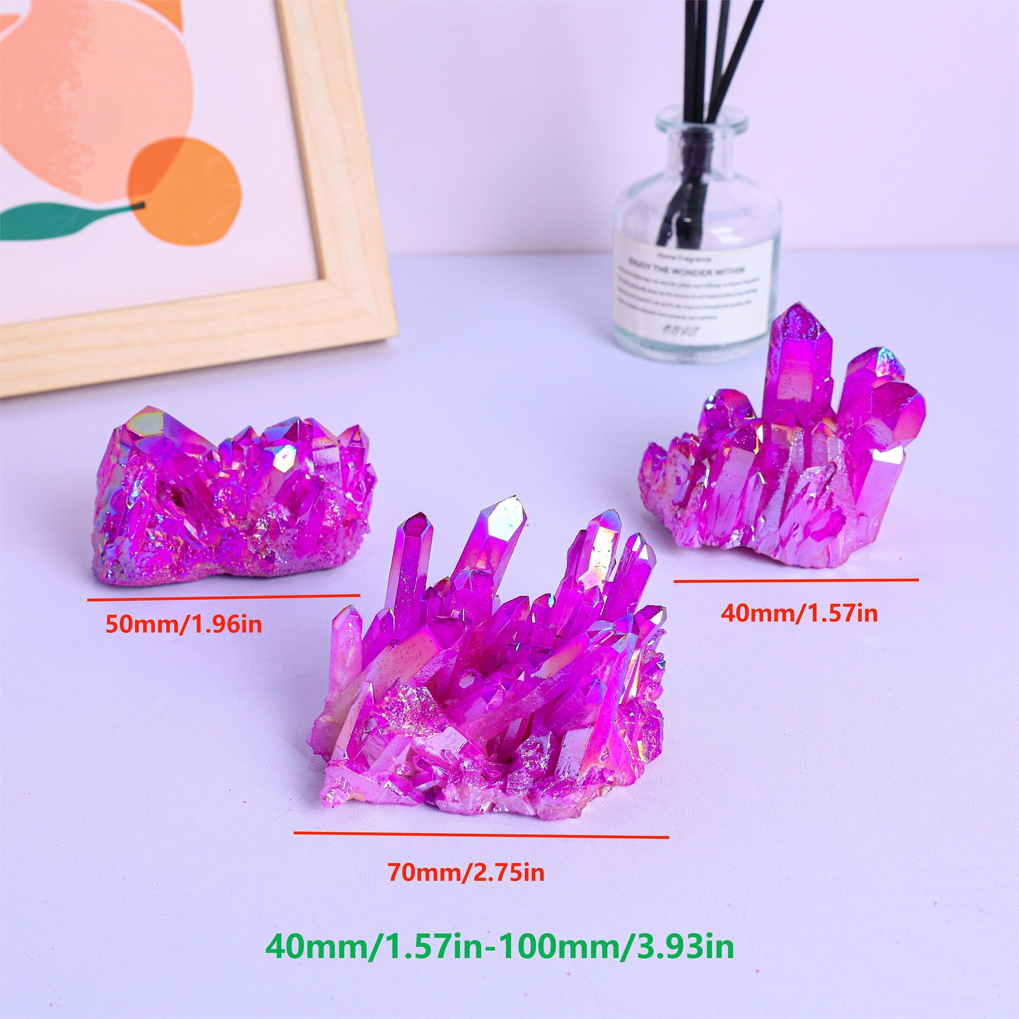 Natural Crystal Cluster Pink S - مراجعة Home Decor Modern Organic وسعره