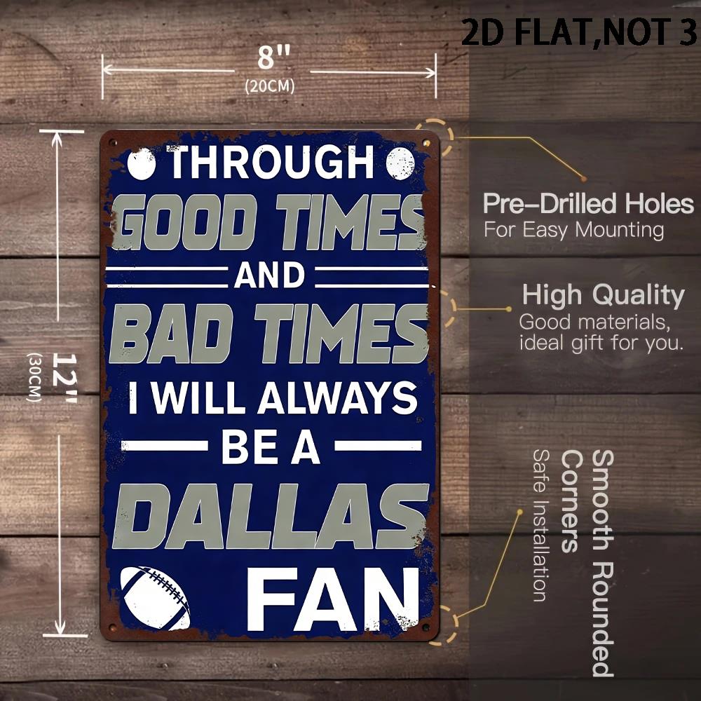 2D Flat Dallas Metal Sign, 8x1 - مراجعة Home Decor Dallas وسعره