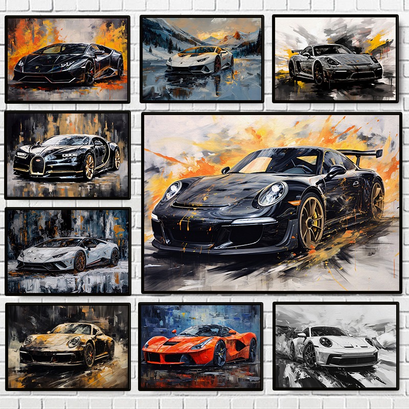 Modern Abstract Luxury Cars Po - مراجعة Home Decor Brand وسعره