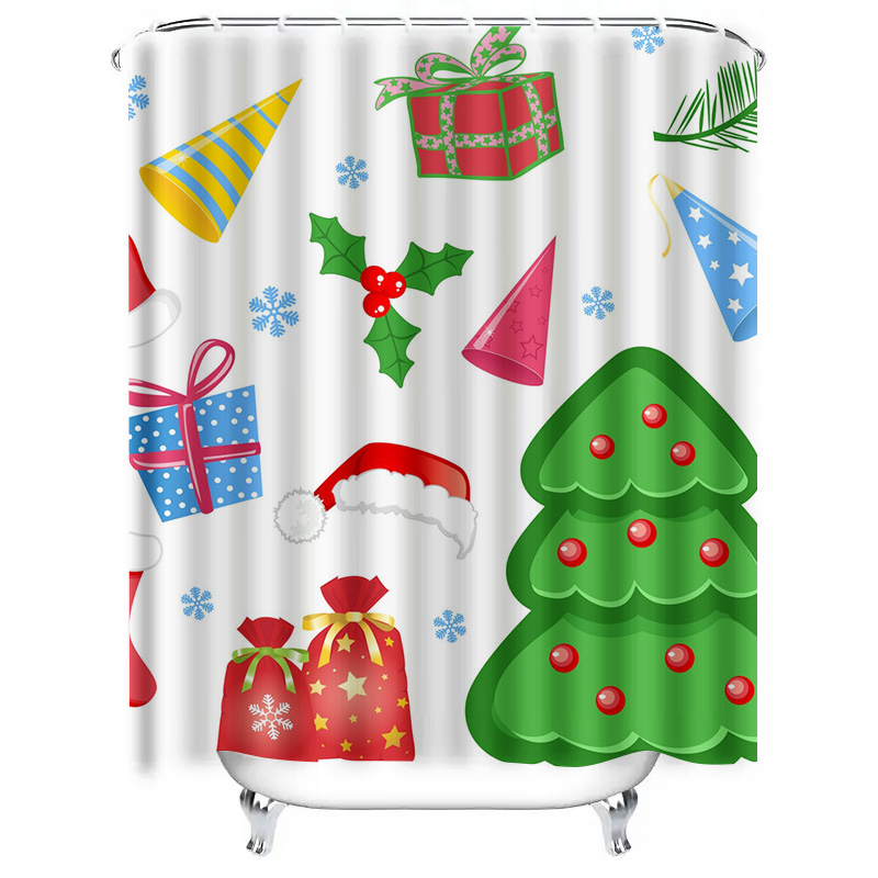 TU Shower Curtain Christmas Fo - مراجعة Home Xmas Decor Ideas وسعره