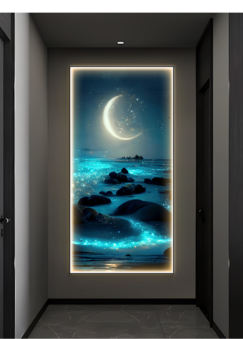 Ocean Waves Wall Lamp Entrance - مراجعة Hanging Moon Lamp وسعره