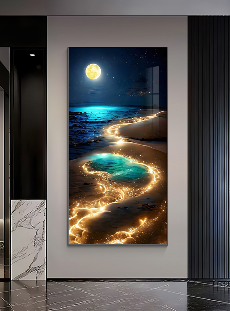 Ocean Waves Wall Lamp Entrance - مراجعة Hanging Moon Lamp وسعره