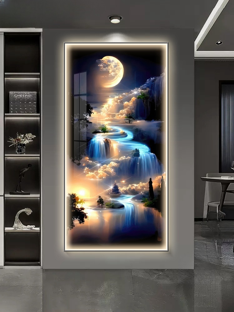 Ocean Waves Wall Lamp Entrance - مراجعة Hanging Moon Lamp وسعره