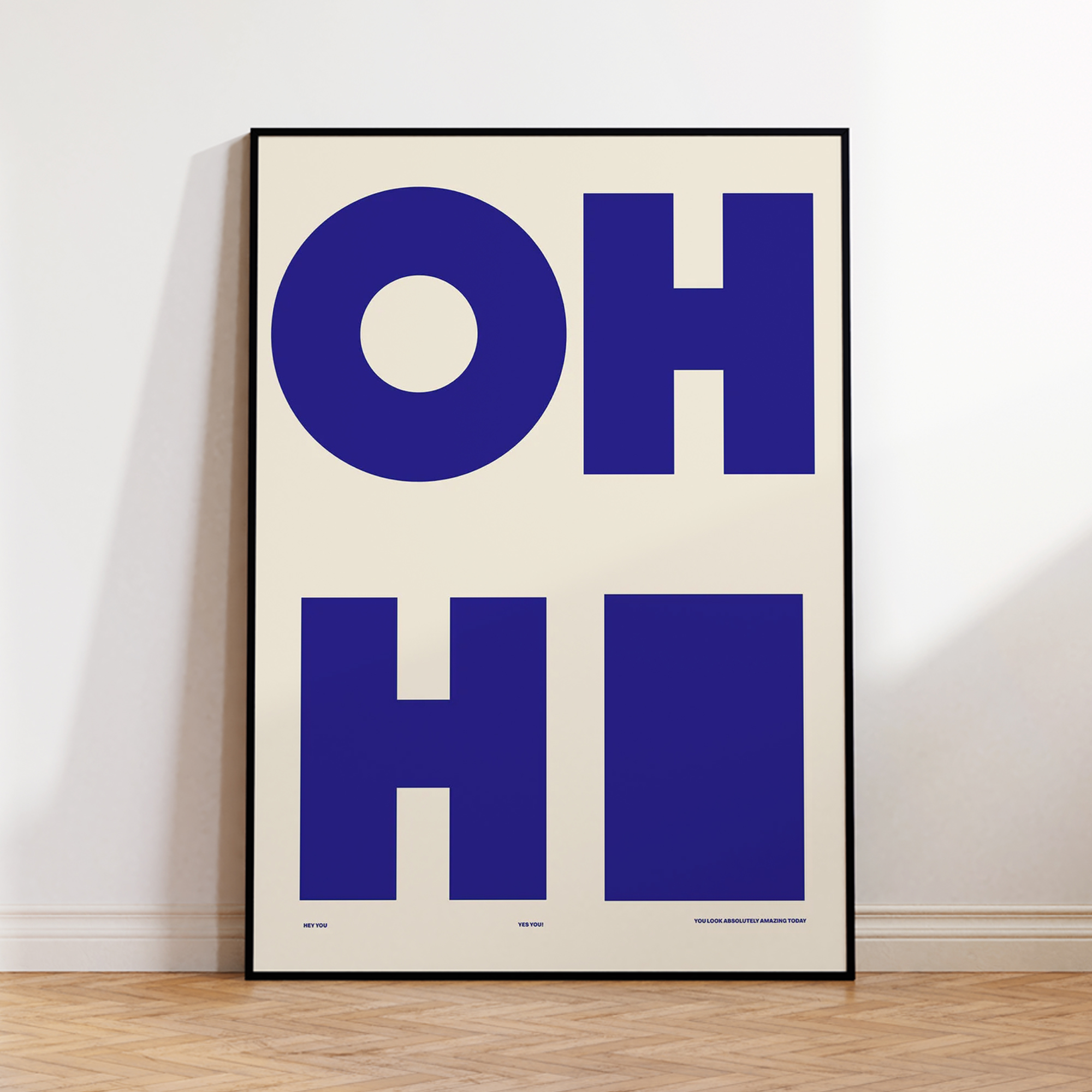 Modern,Minimalist OH HI Blue W - مراجعة Home Decor Mod وسعره