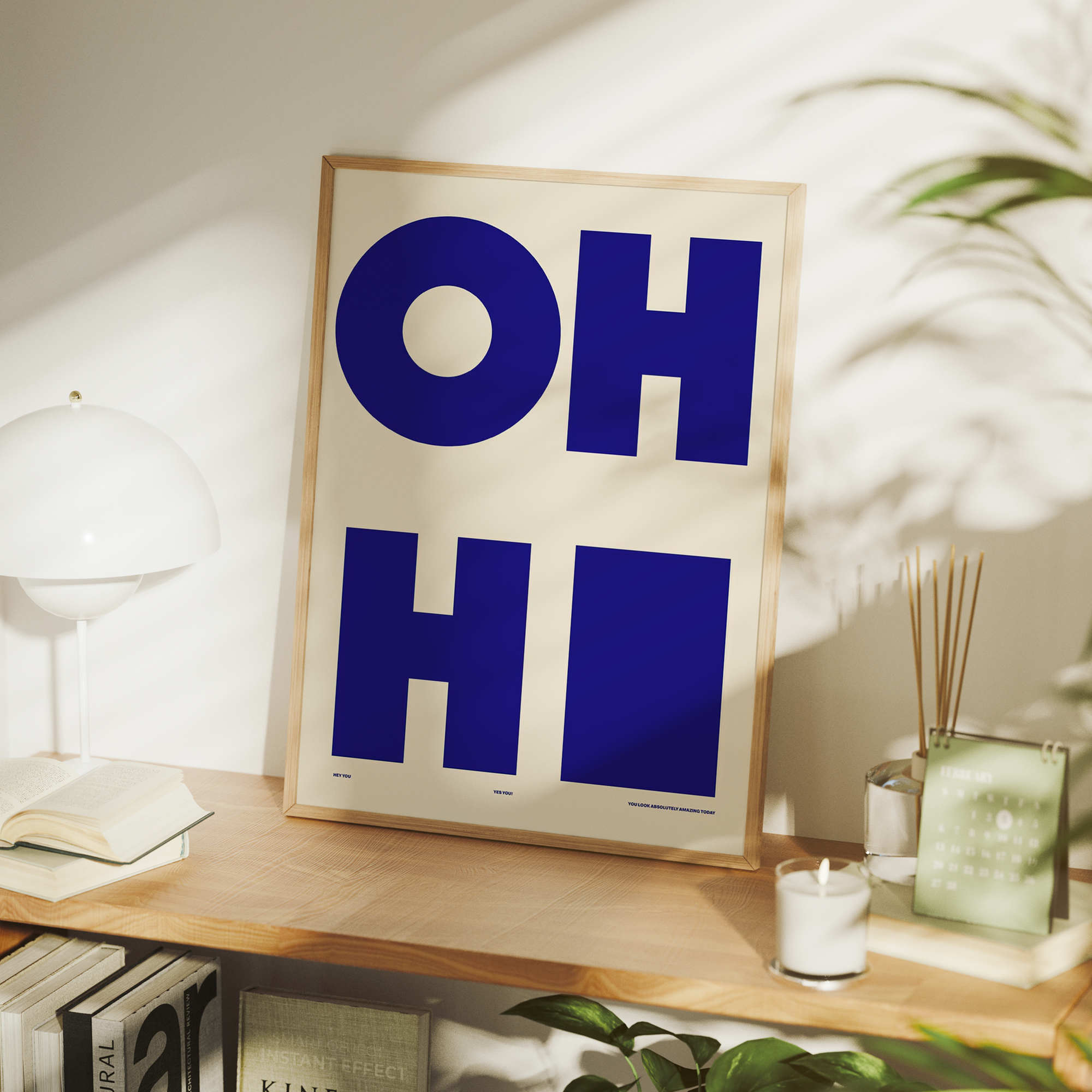 Modern,Minimalist OH HI Blue W - مراجعة Home Decor Mod وسعره