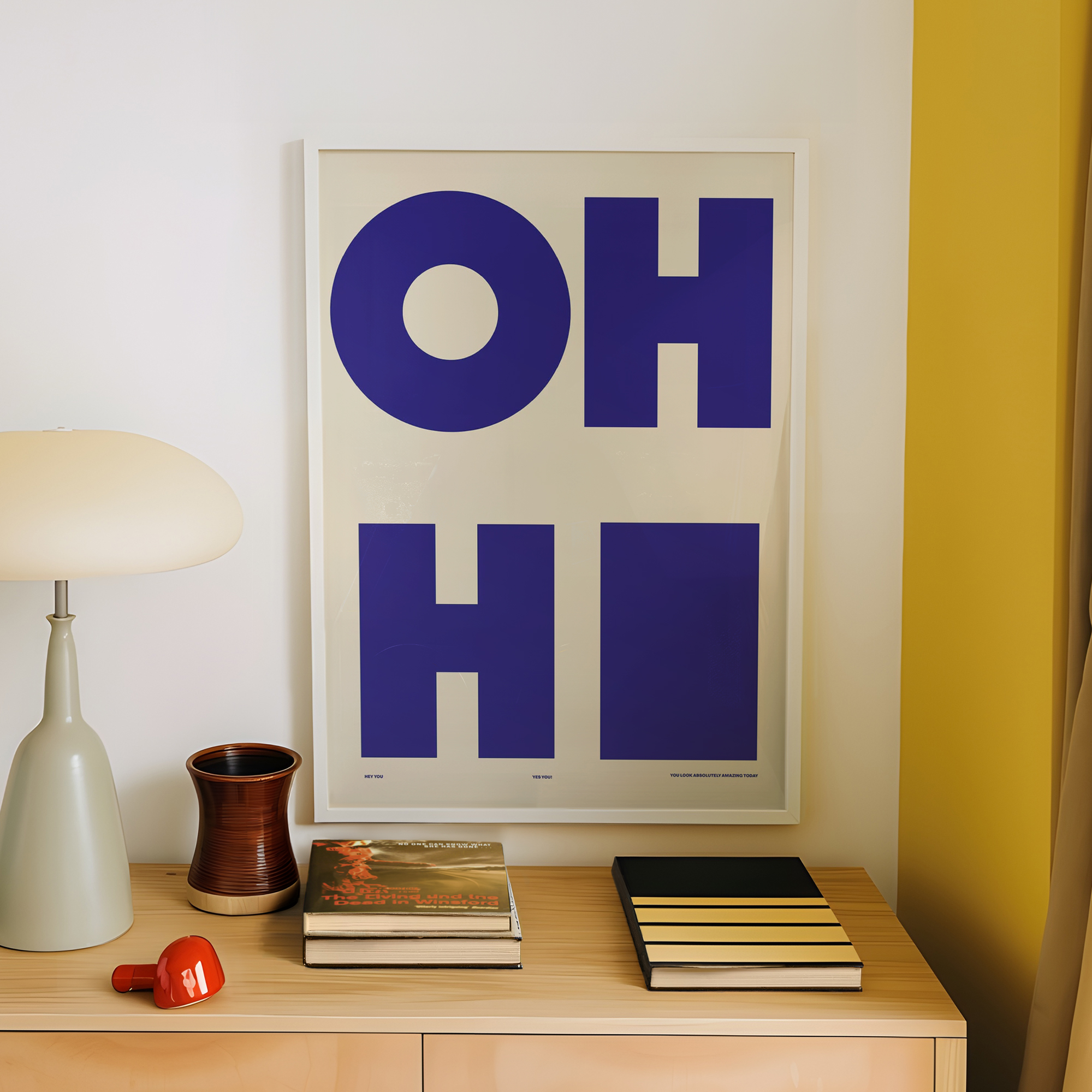 Modern,Minimalist OH HI Blue W - مراجعة Home Decor Mod وسعره