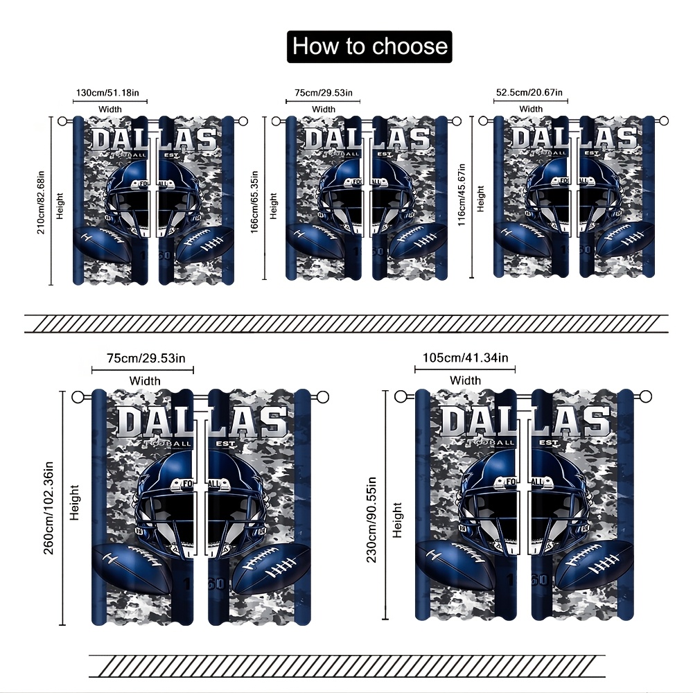 Dallas Football Door Curtains  - مراجعة Home Decor Dallas وسعره