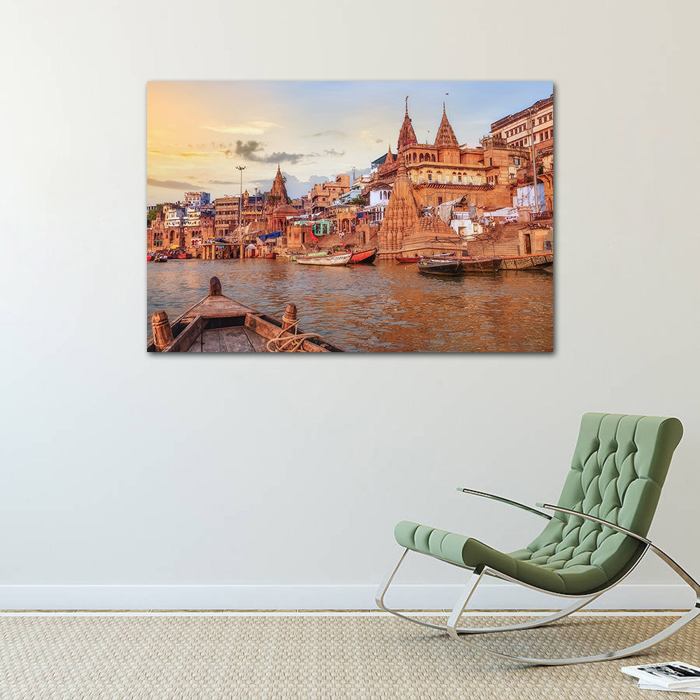 Ganga River Varanasi North Ind - مراجعة Home Decor Varanasi وسعره