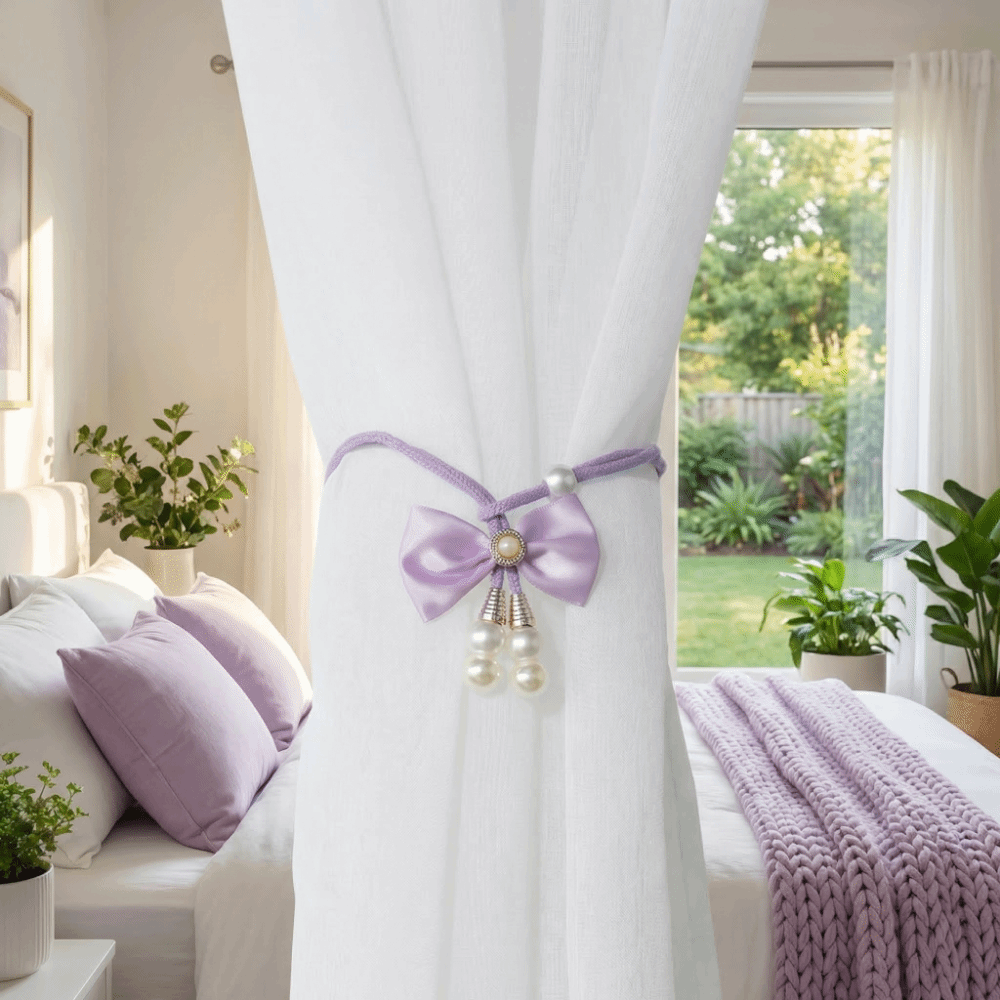 2 PCS Home Decor Adjustable Bo - مراجعة Home Decor Curtains وسعره