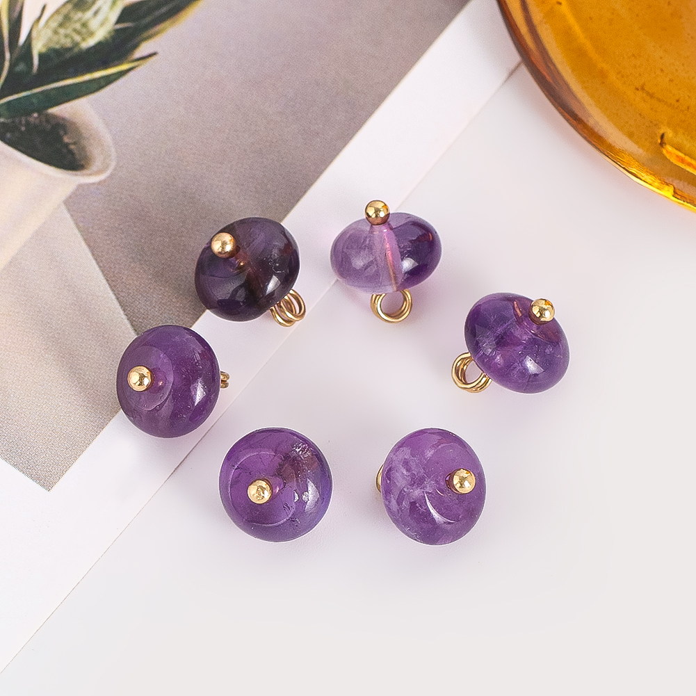 2pcs Random Amethyst Flat Bead - مراجعة Home Decor Curtains وسعره