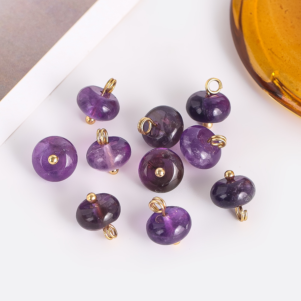 2pcs Random Amethyst Flat Bead - مراجعة Home Decor Curtains وسعره