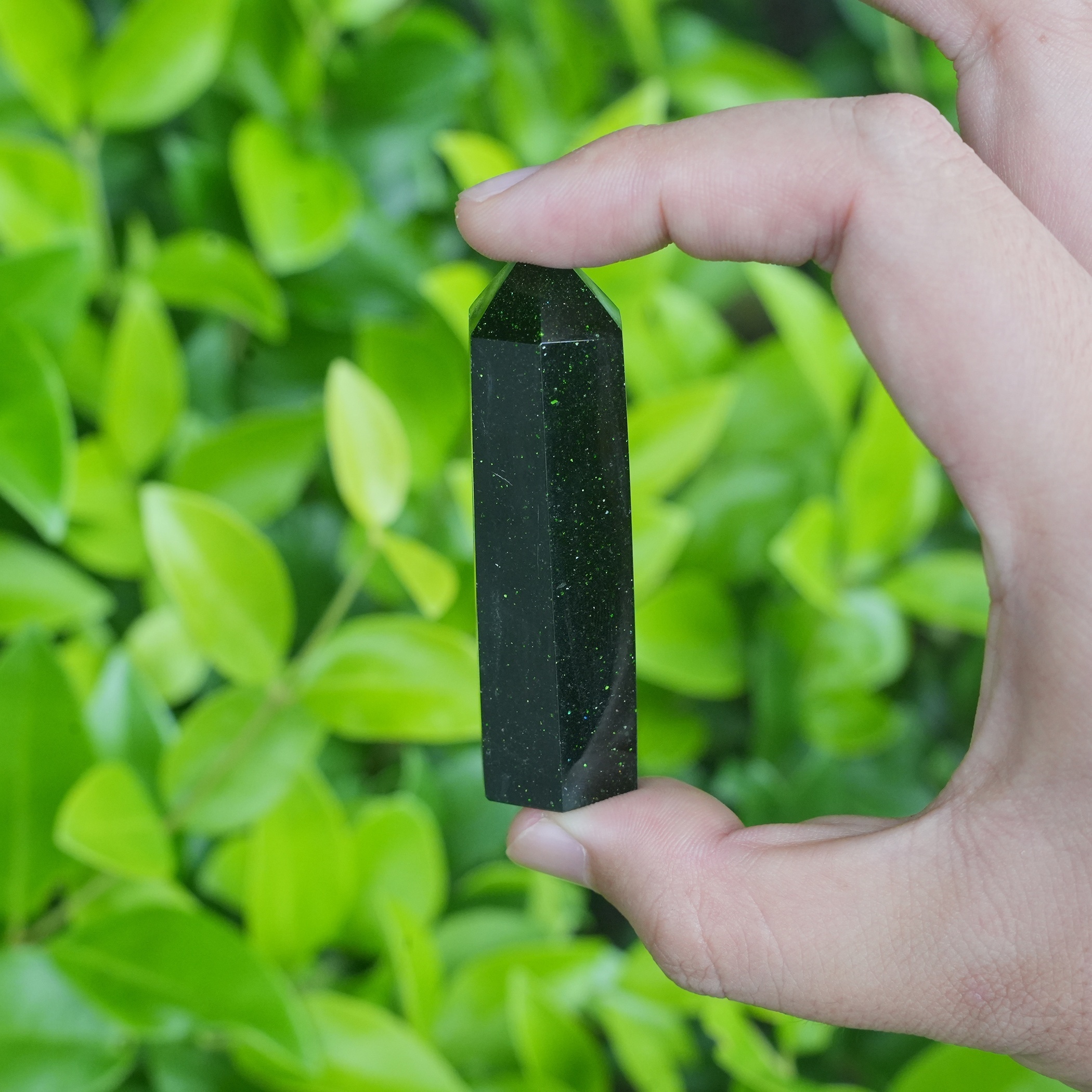 Green Goldstone Crystal Tower, - مراجعة Home Decor Modern Organic وسعره