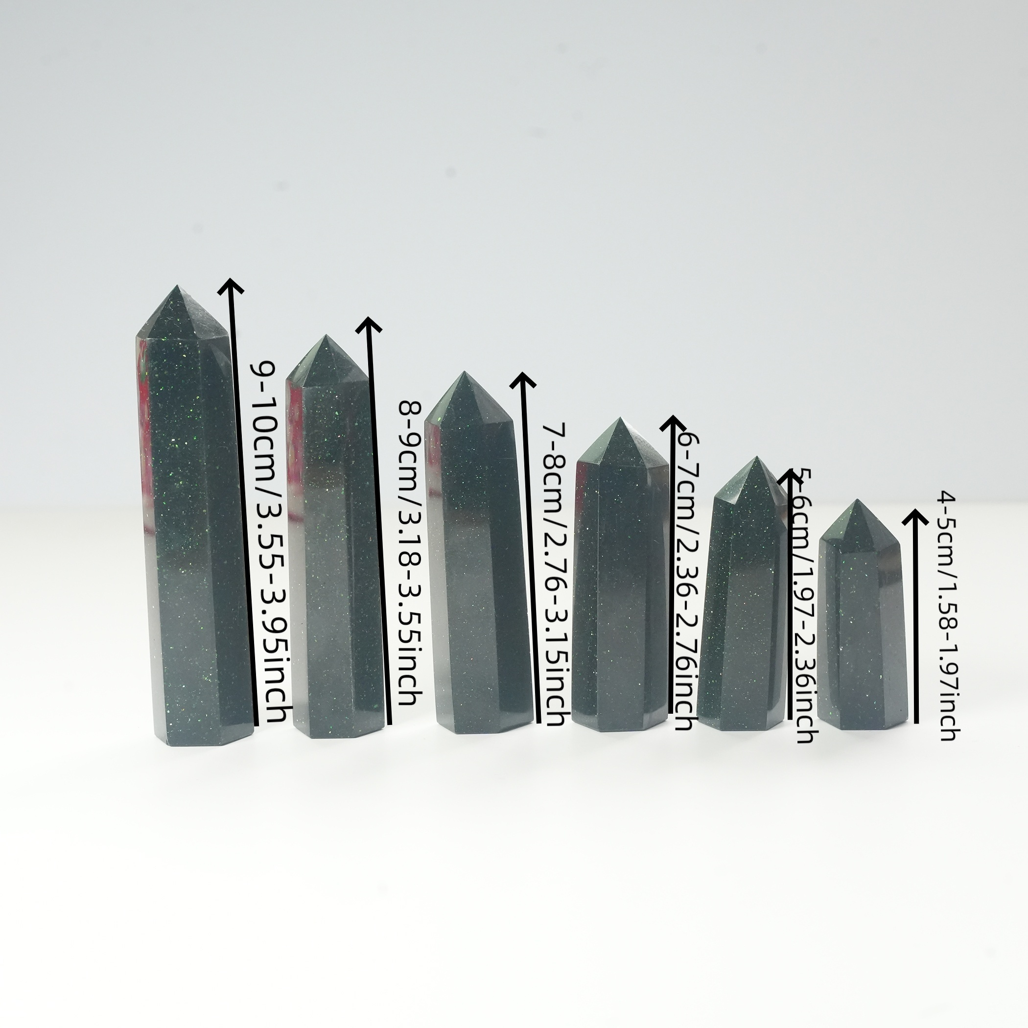Green Goldstone Crystal Tower, - مراجعة Home Decor Modern Organic وسعره