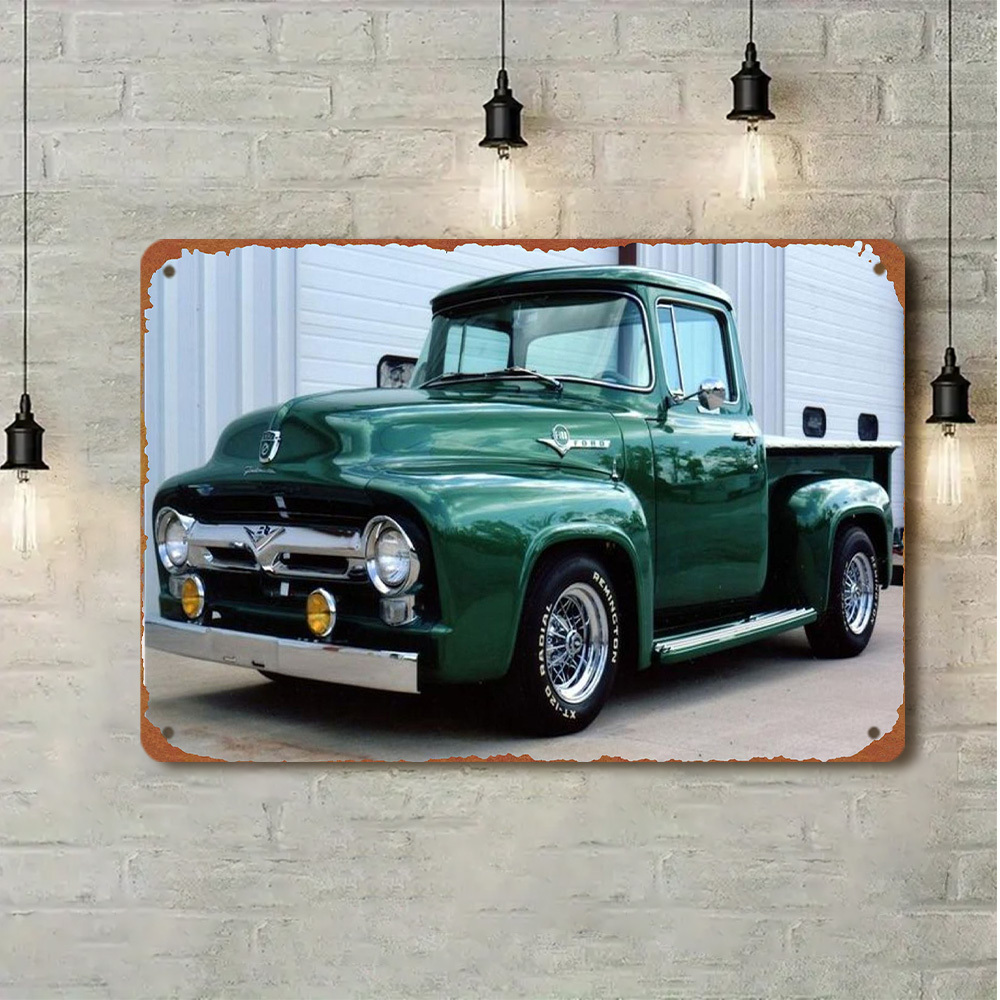 Vintage Green Pickup Truck Met - مراجعة Home Decor Green وسعره