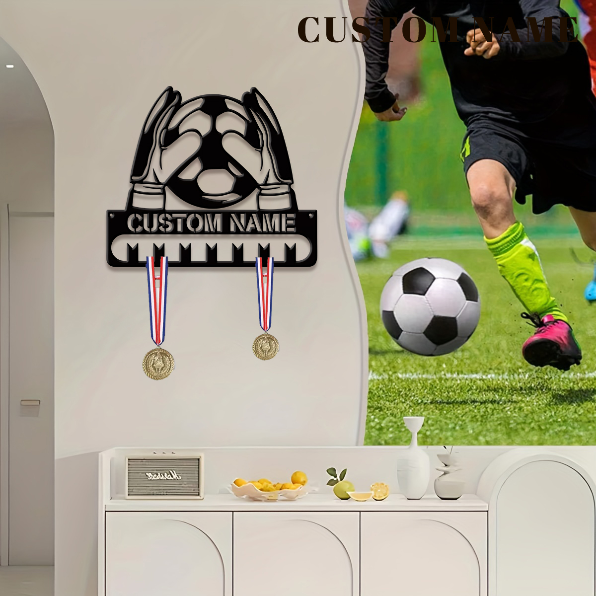 Custom Football Player Metal M - مراجعة Home Decor Com وسعره