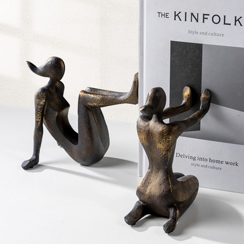 Modern Thinker Girl Statue, Ab - مراجعة Abstract Sculpture Resin وسعره