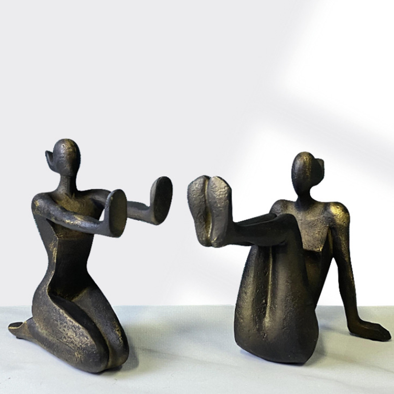 Modern Thinker Girl Statue, Ab - مراجعة Abstract Sculpture Resin وسعره