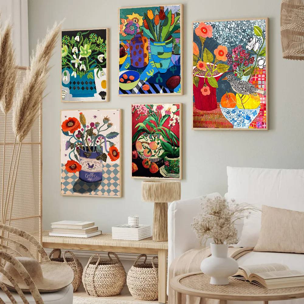 Flower Pottery Art Posters Liv - مراجعة Home Decor Wallpaper وسعره