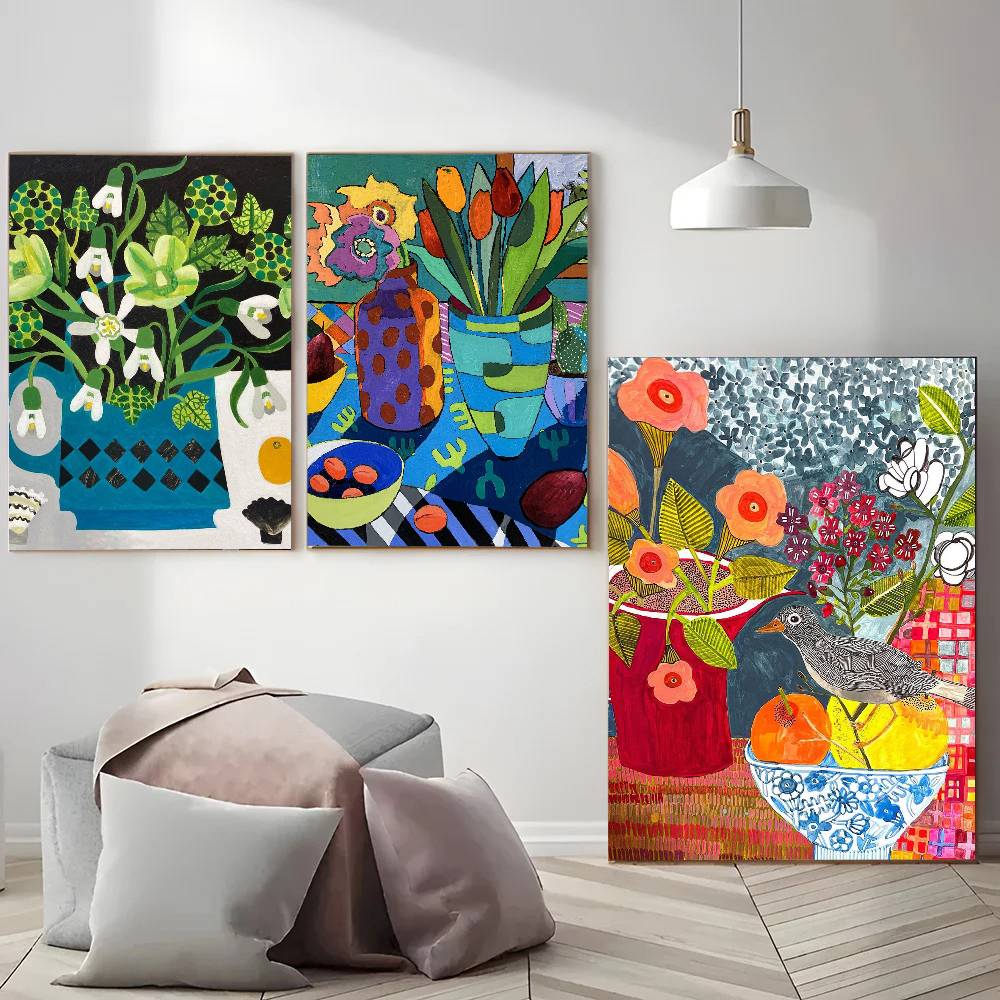 Flower Pottery Art Posters Liv - مراجعة Home Decor Wallpaper وسعره