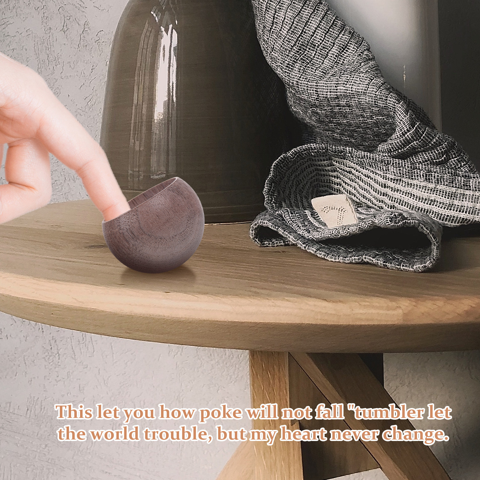 1Pcs Egg-Shaped Walnut Wood Ar - مراجعة Home Decor Essentials وسعره