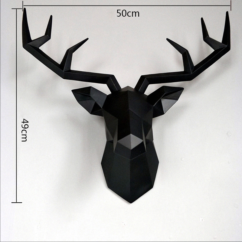 3D Deer Head Statue Decor Abst - مراجعة Abstract Sculpture Resin وسعره
