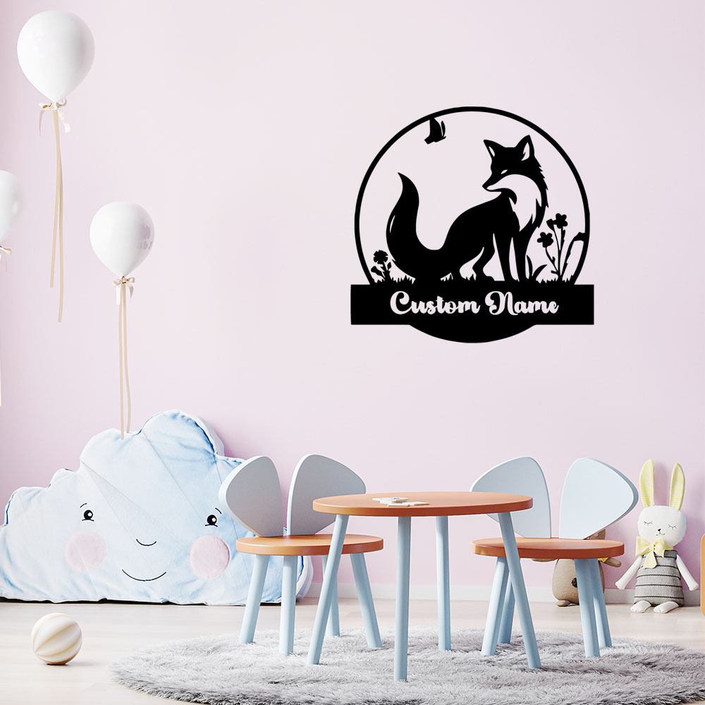 1PC Colorful Fox Customizable  - مراجعة Home Decor Wallpaper وسعره