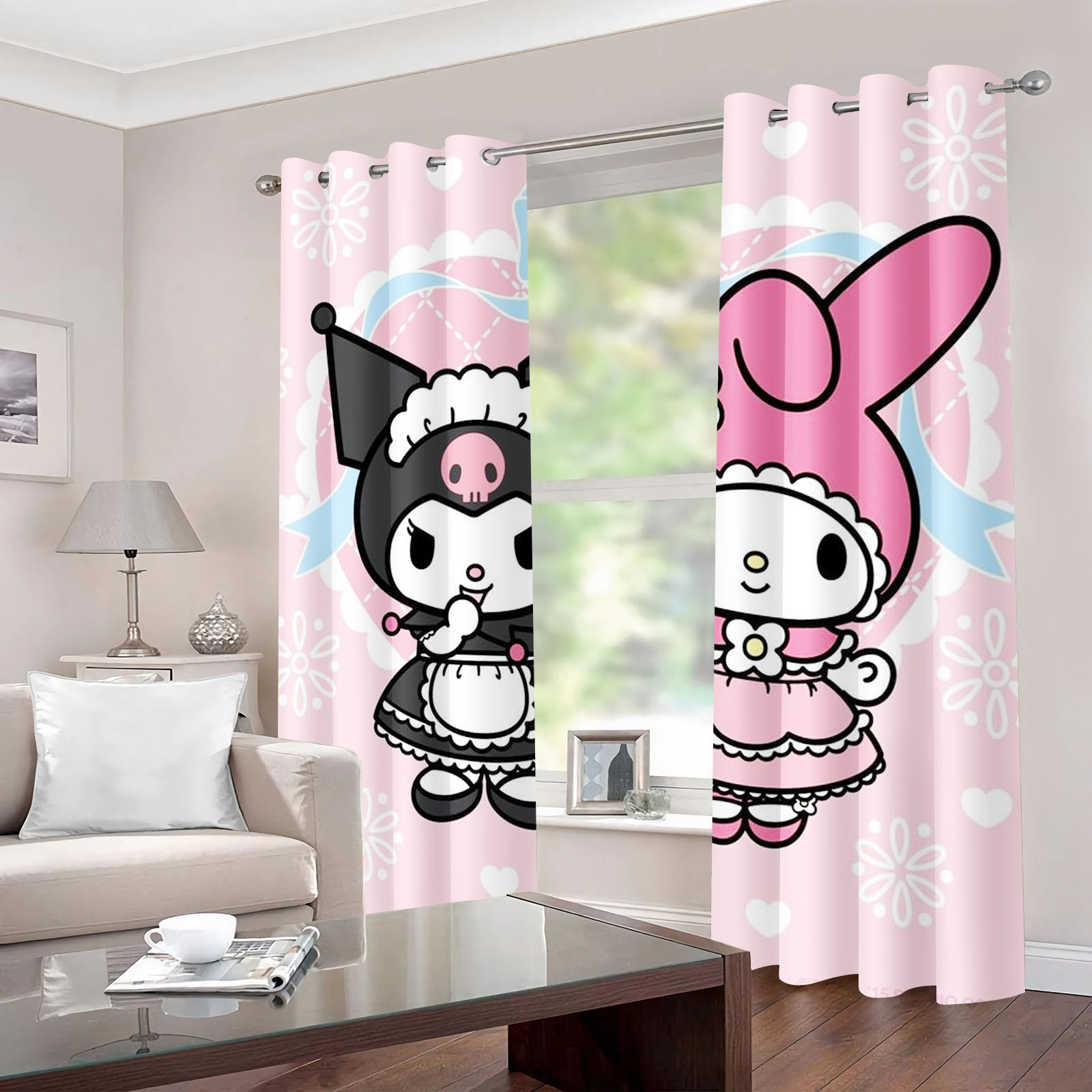 Kuromi Home Decor Printed Curt - مراجعة Home Decor Curtains وسعره