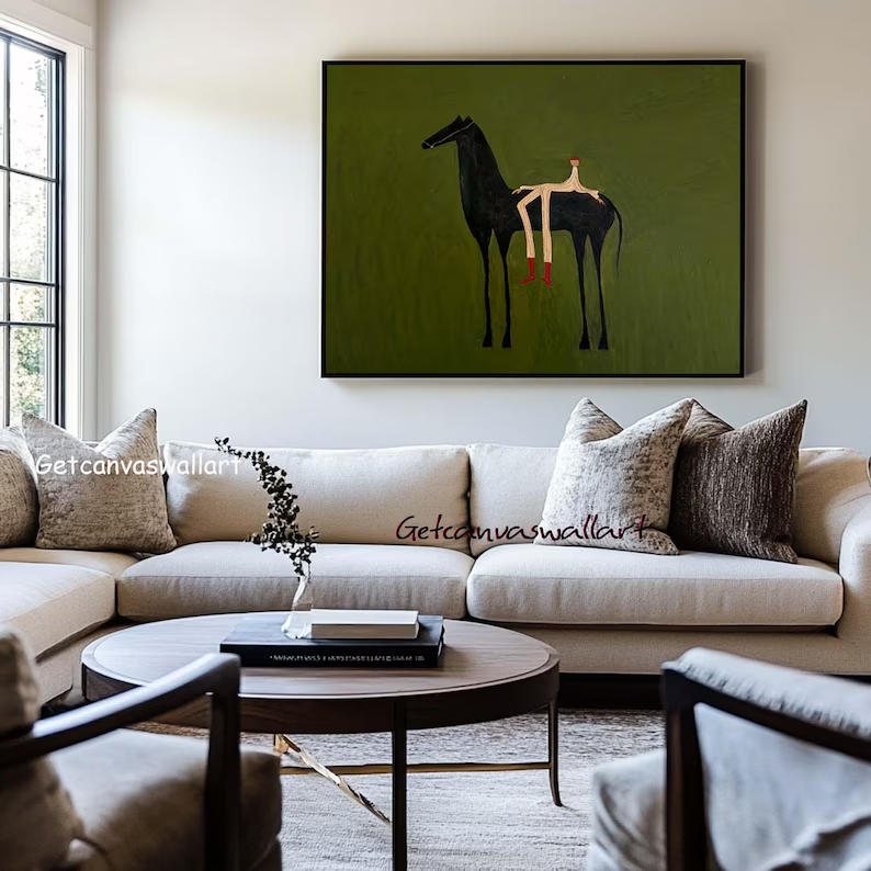 Modern Abstract Western Horse  - مراجعة Home Decor Mod وسعره