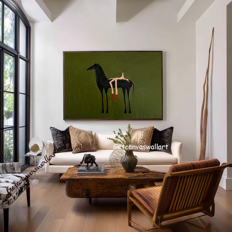 Modern Abstract Western Horse  - مراجعة Home Decor Mod وسعره